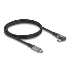   Delock USB 40 Gbps Kábel, ívelt bal / jobb, USB PD 3.1 Extended Power Range 240 W 1 m (DL-81131)