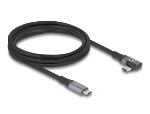 Delock USB 20 Gbps Kábel, ívelt bal / jobb, USB PD 3.1 Extended Power Range 240 W 2 m
