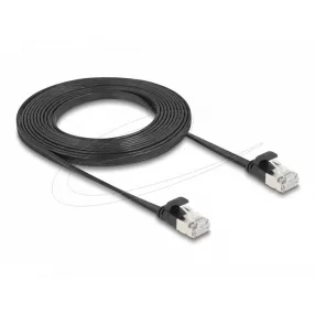   Delock RJ45 lapos patch kábelcsatlakozó a dugóhoz Cat.6A U/FTP 3 m fekete (DL-81166)