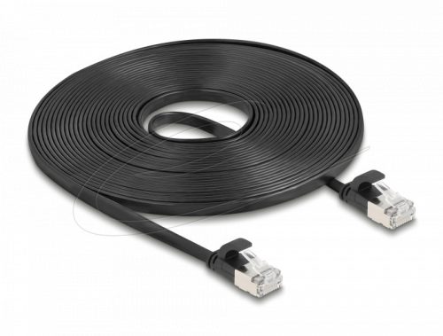 Delock RJ45 lapos patch kábelcsatlakozó Cat.6A U/FTP 7,5 m fekete
