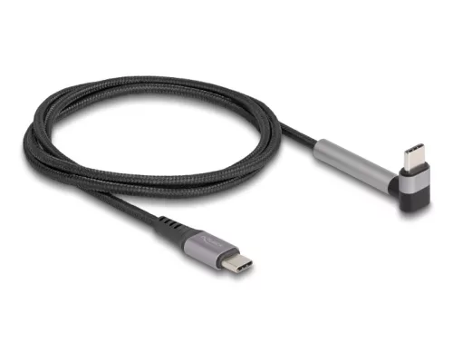 Delock USB 2.0 kábel USB Type-C  apa   apa eszközökhöz hajlított álló funkcióval PD 3.0 60 W 1,5 m (DL-81172)