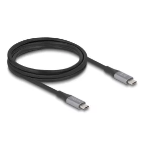   Delock USB 40 Gbps kábel USB Type-C  dugó - dugó PD 3.1 240 W E-Marker 2 m szürke fém (DL-81192)