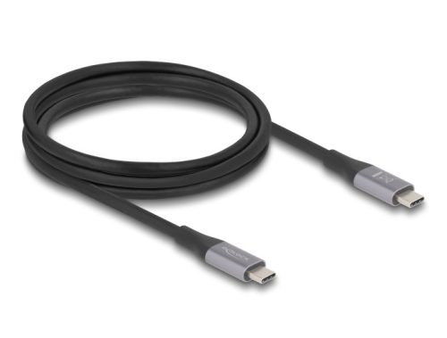 Delock USB 40 Gbps kábel USB Type-C  dugó - dugó PD 3.1 240 W E-Marker 2 m szürke fém