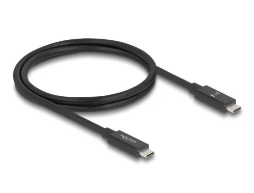 Delock USB 80 Gbps kábel USB Type-C  dugó - dugó 16K 60 Hz PD 3.1 240 W E-Marker koaxiális 1 m fekete (DL-81211)
