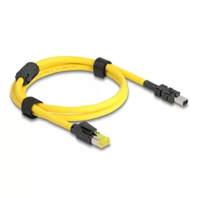   Delock kábel RJ45 dugó Cat.6-Mini I/O 8 tűs D-alakú 2-es típusú dugó 1 m sárga (DL-81250)