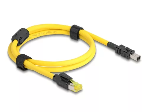 Delock kábel RJ45 dugó Cat.6-Mini I/O 8 tűs D-alakú 2-es típusú dugó 1 m sárga (DL-81250)