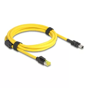   Delock kábel RJ45 dugó Cat.6-Mini I/O 8 tűs D-alakú 2-es típusú dugó 2 m sárga (DL-81251)