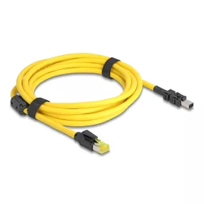   Delock kábel RJ45 dugó Cat.6-Mini I/O 8 tűs D-alakú 2-es típusú dugó 3 m sárga (DL-81252)