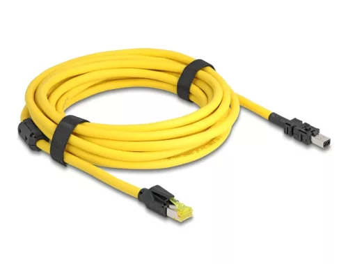 Delock kábel RJ45 dugó Cat.6-Mini I/O 8 tűs D-alakú 2-es típusú dugó 5 m sárga (DL-81253)