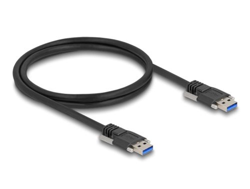 Delock USB 5 Gbps kábel A-típusú apa - A-típusú apa 19 mm-es csavar távolsággal / M3-as csavarok 1 m, fekete