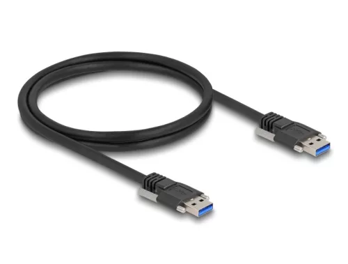 Delock USB 5 Gbps kábel A-típusú apa - A-típusú apa 19 mm-es csavar távolsággal / M3-as csavarok 1 m, fekete (DL-81254)