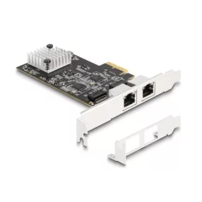   Delock PCI Express x2 kártya - 2 x RJ45 5 Gigabit LAN (DL-81261)