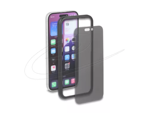 Delock Képernyő üvegvédő iPhone 16 / edzett üveg Spyware 4 Way biztonsági védelem egyszerű telepítési eszközzel (DL-81281)