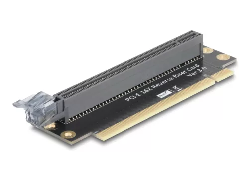 Delock Riser kártya PCI Express 3.0 x16 apa x16-os bővítőhelyre 90 -os jobbra szögben - Slot magasság 23 mm (DL-81291)