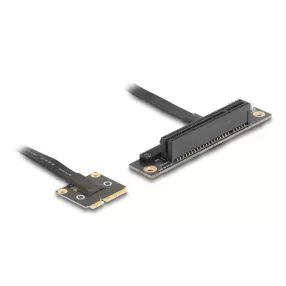   Delock adapter Mini PCIe apa PCIe 3.0 x8 slot 90 -os szögben, 20 cm-es kábellel (DL-81295)