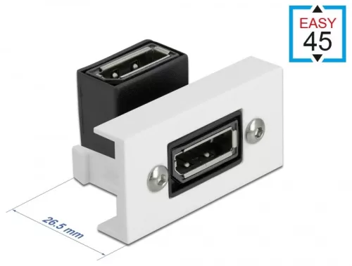 Delock Easy 45 DisplayPort modul 90 fokban hajlított, 22,5 x 45 mm (DL-81306)