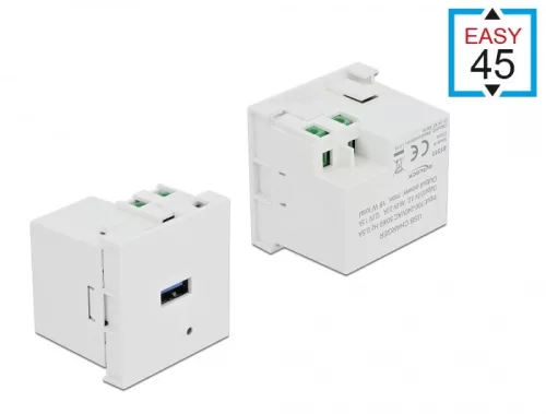 Delock Easy 45 USB töltőcsatlakozó modul 1 x USB type-A (DL-81311)