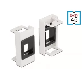   Delock Easy 45 Modul Keystone tartó 22,5 x 45 mm, fehér / fekete (DL-81354)