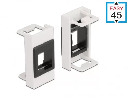 Delock Easy 45 Modul Keystone tartó 22,5 x 45 mm, fehér / fekete (DL-81354)