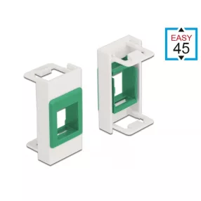   Delock Easy 45 Modul Keystone tartó 22,5 x 45 mm, fehér / zöld (DL-81356)