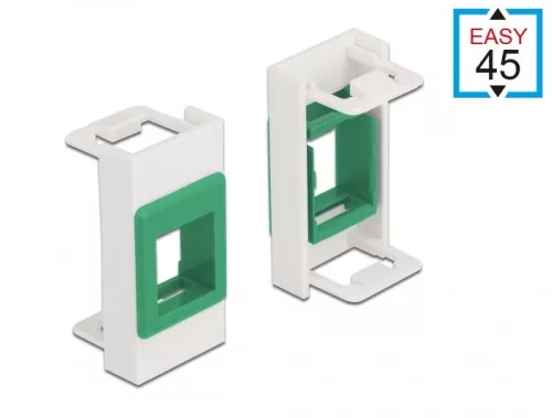 Delock Easy 45 Modul Keystone tartó 22,5 x 45 mm, fehér / zöld (DL-81356)