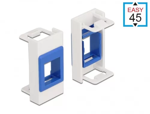 Delock Easy 45 Modul Keystone tartó 22,5 x 45 mm, fehér / kék (DL-81357)