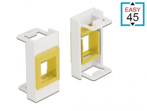 Delock Easy 45 Modul Keystone tartó 22,5 x 45 mm, fehér / sárga (DL-81358)