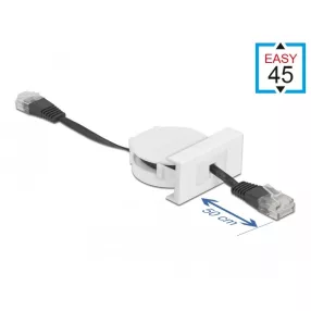   Delock Easy 45 modulos hálózati behúzható kábel RJ45 Cat.5e fekete (DL-81361)