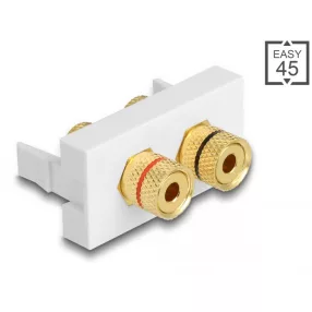   Delock Easy 45 modul 2 x kötési pozíció, piros / fekete gyűrű 22,5 x 45 mm (DL-81397)