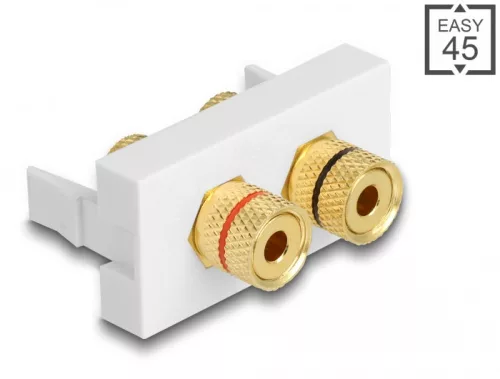 Delock Easy 45 modul 2 x kötési pozíció, piros / fekete gyűrű 22,5 x 45 mm (DL-81397)