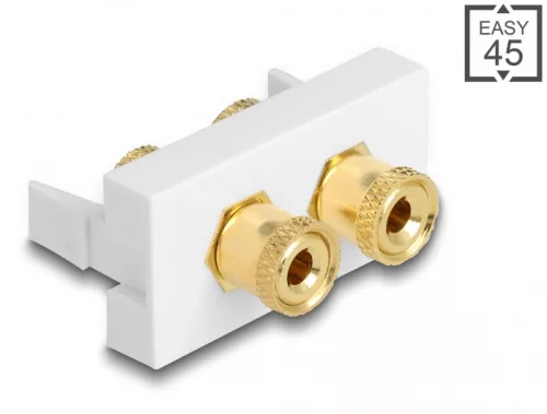 Delock Easy 45 modul 2 x kötési pozíció, piros / fekete gyűrű 22,5 x 45 mm (DL-81398)