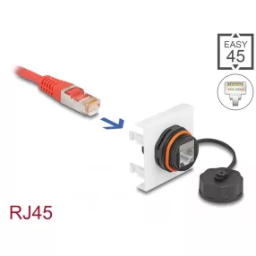   Delock Easy 45 Modul Network RJ45 Cat.6A, 45 x 45 mm (DL-81411)