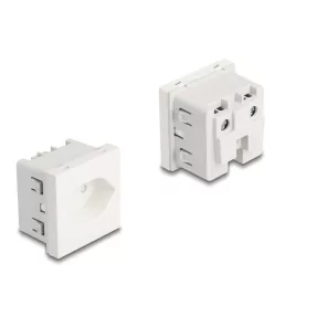   Delock 45 x 45 mm méretű, Easy 45 földelt hálózati csatlakozóaljzat T13 Svájc (DL-81437)