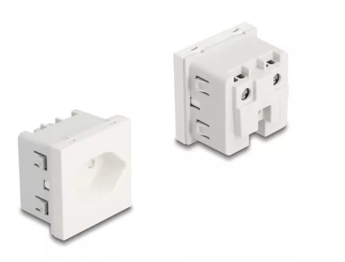 Delock 45 x 45 mm méretű, Easy 45 földelt hálózati csatlakozóaljzat T13 Svájc (DL-81437)