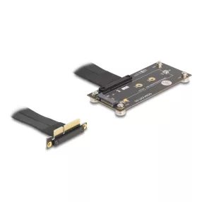   Delock adapter PCIe 3.0 x4 apa 90 -os szögben M.2 Key M anya csatlakozóra, 10 cm-es kábellel (DL-81502)