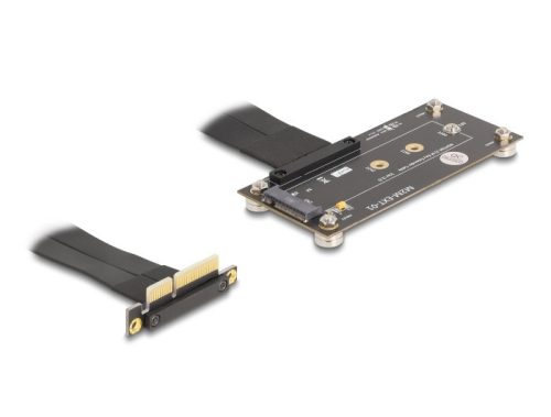 Delock adapter PCIe 3.0 x4 apa 90 -os szögben M.2 Key M anya csatlakozóra, 10 cm-es kábellel