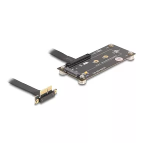   Delock adapter PCIe 3.0 x1 apa 90 -os szögben M.2 Key M anya csatlakozóra, 10 cm-es kábellel (DL-81503)