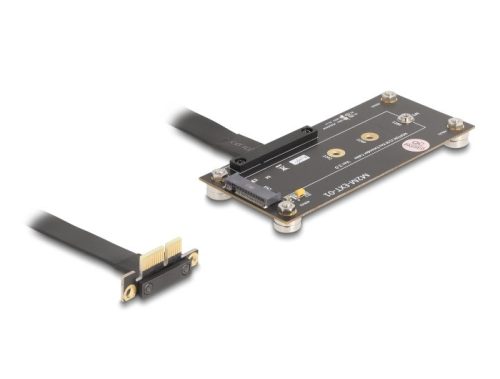 Delock adapter PCIe 3.0 x1 apa 90 -os szögben M.2 Key M anya csatlakozóra, 10 cm-es kábellel
