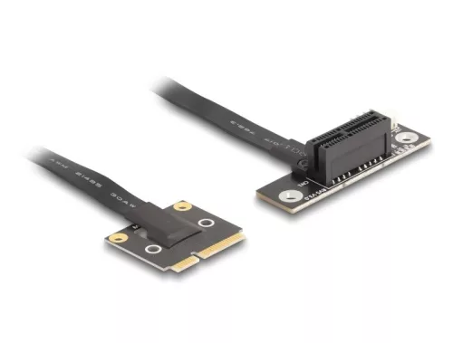 Delock adapter Mini PCIe apa PCIe 3.0 x1 női PCIe 3.0 x1 90 -os szögben, 20 cm-es kábellel (DL-81504)
