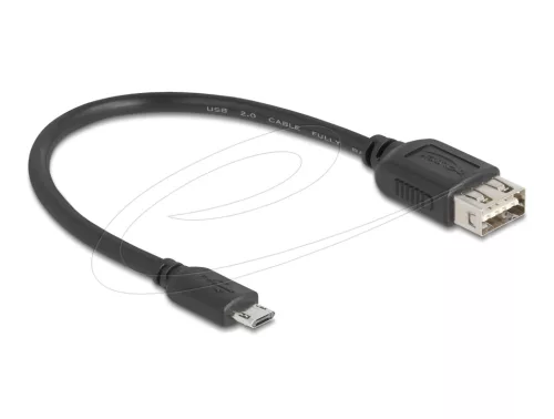 Delock USB 2.0 kábel EASY USB Type Micro apa - EASY USB Type-A anya 0,2 m (DL-81516)