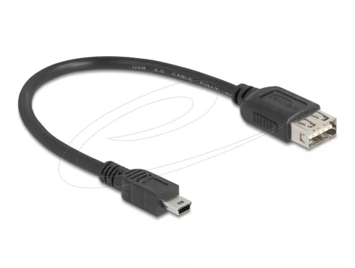Delock USB 2.0 kábel USB Type Mini-B apa - EASY USB Type-A anya 0,2 m (DL-81522)