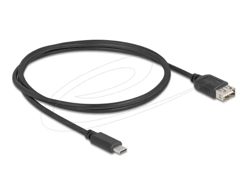 Delock USB 2.0 kábel USB Type-C  apa - EASY USB Type-A anya 1 m (DL-81536)