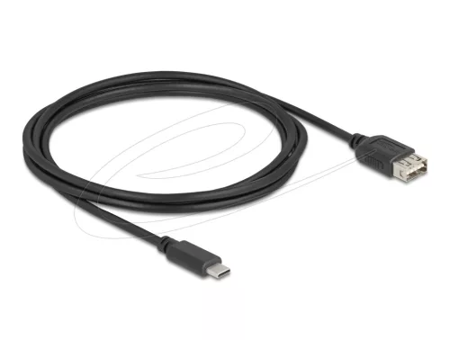 Delock USB 2.0 kábel USB Type-C  apa   EASY USB Type-A anya, 2 m (DL-81537)