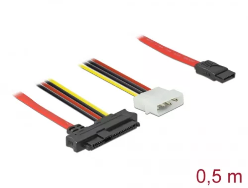 Delock Kábel SAS SFF-8482 + Táp > 1 db. 7 pin-es SATA 0,5 m (DL-82219)