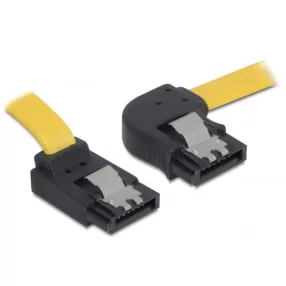   Delock SATA sárga, jobb/felfele csatl. (fémlappal), 30 cm-es összekötő kábel (DL-82523)