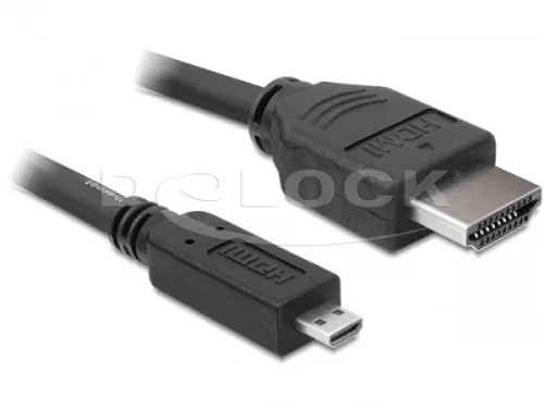 Delock High Speed HDMI Ethernet kábel A/D - A apa/apa 1,0m (DL-82661)