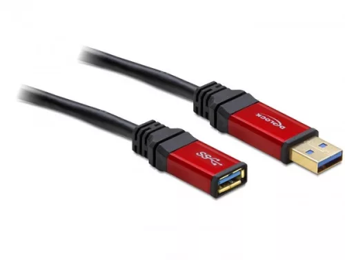 Delock USB 3.0-A apa / anya hosszabbító prémium kábel, 5 m (DL-82755)