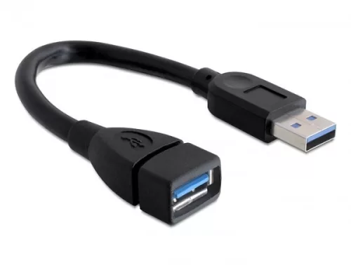 Delock hosszabbító kábel, USB 3.0 A-A 15 cm apa / anya (DL-82776)
