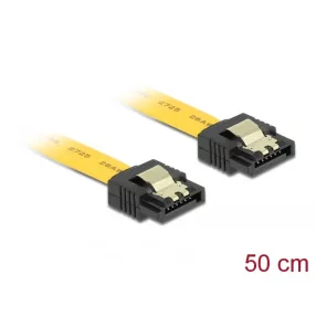   Delock SATA 6 Gb/s egyenes /egyenes kábel, fém, 50 cm (DL-82809)