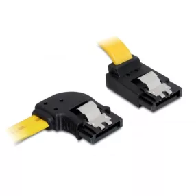 Delock SATA 6 Gb/s bal / fel kábel, fém, 50 cm (DL-82837)